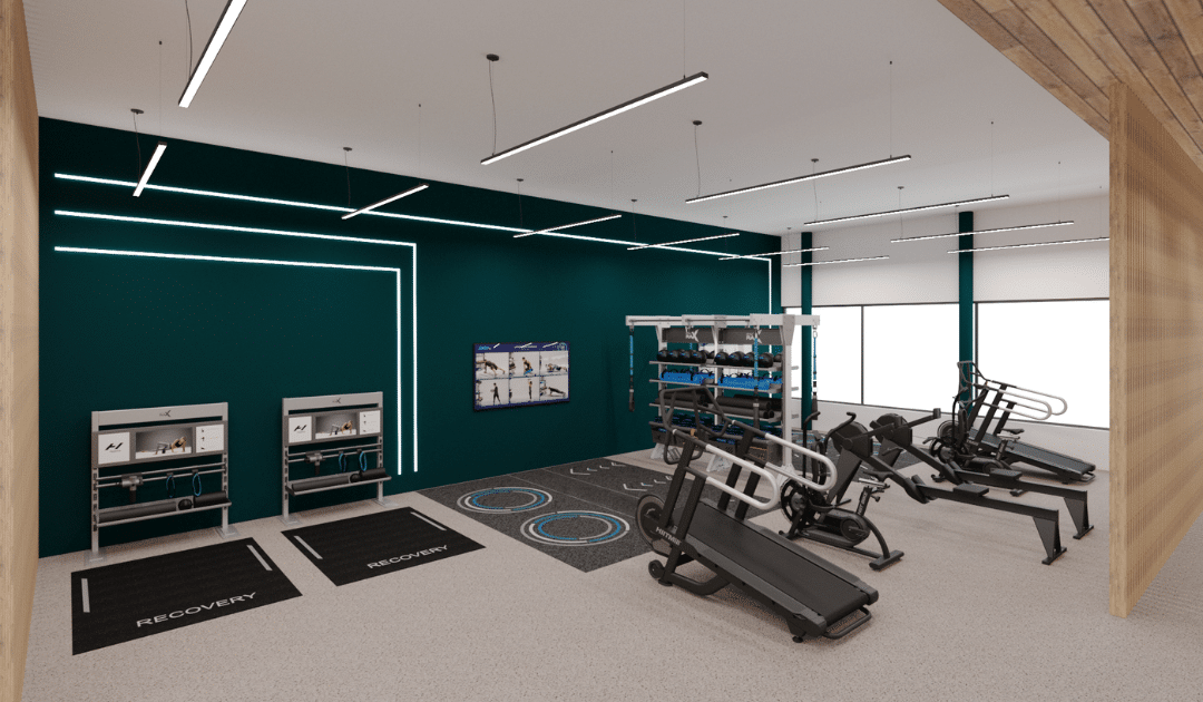 wellness gym design trends recovery functional training area