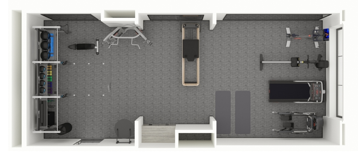 floorplan home gym design 