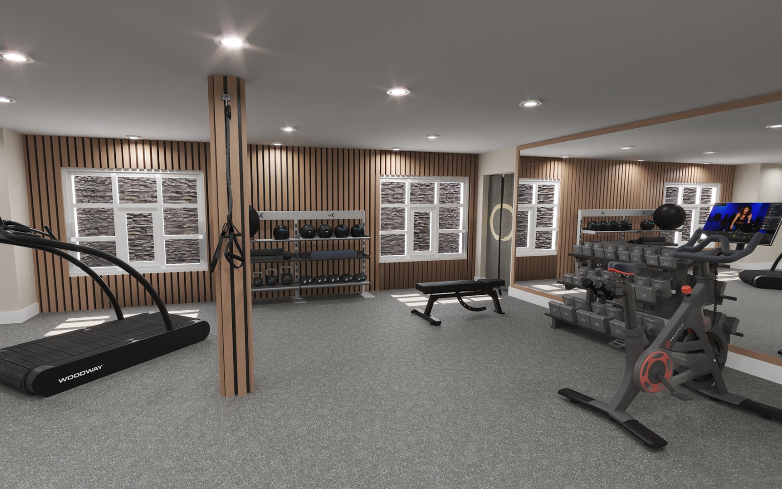 home gym basement design
